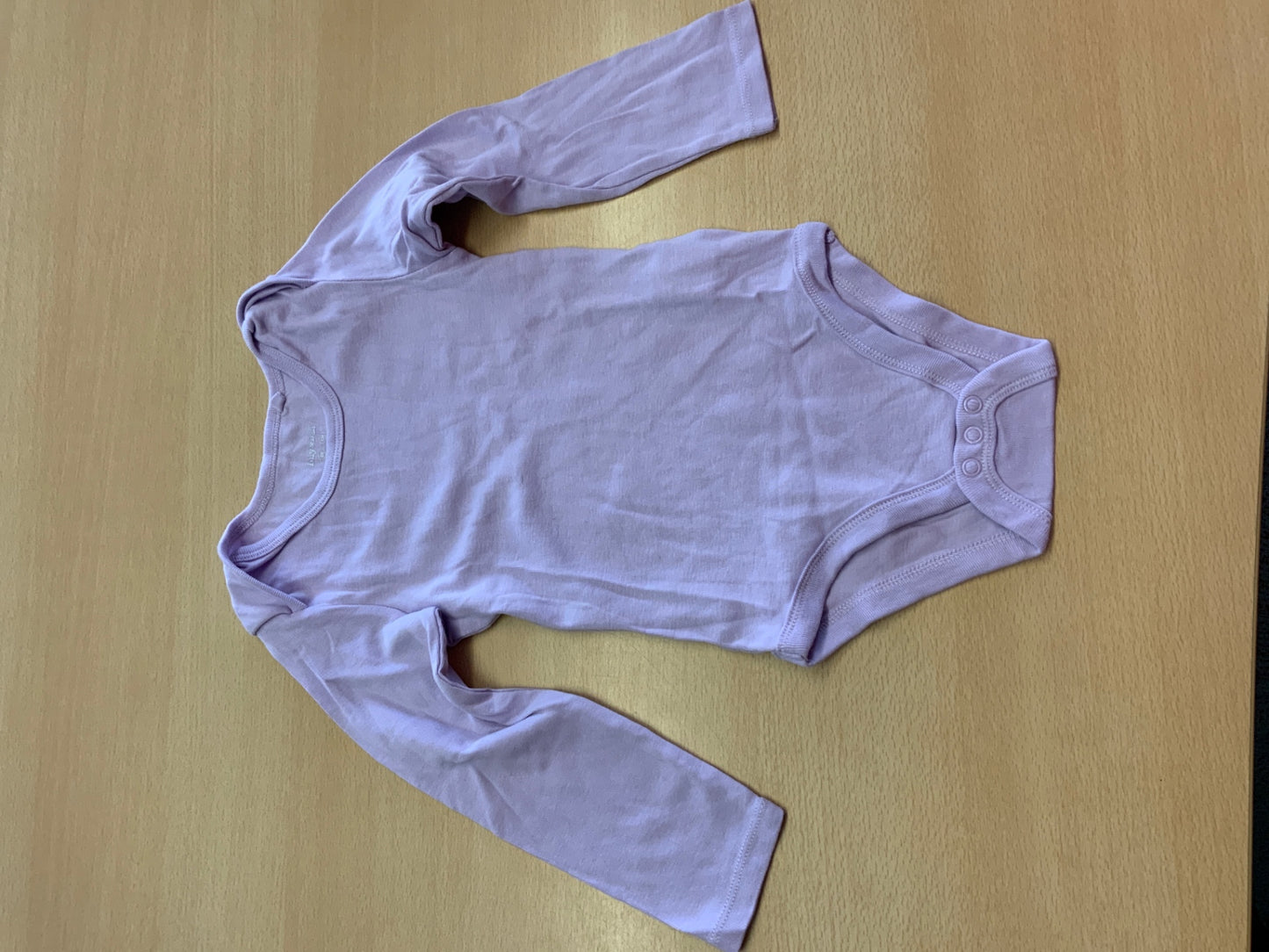  Langarm-Body 98/104 Helllila