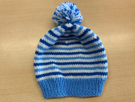 Mütze Blau, Weiß