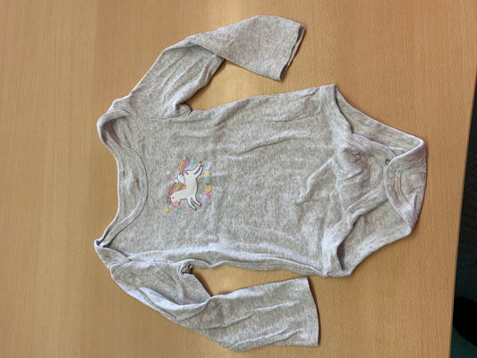 Langarm-Body 98/104 Grau