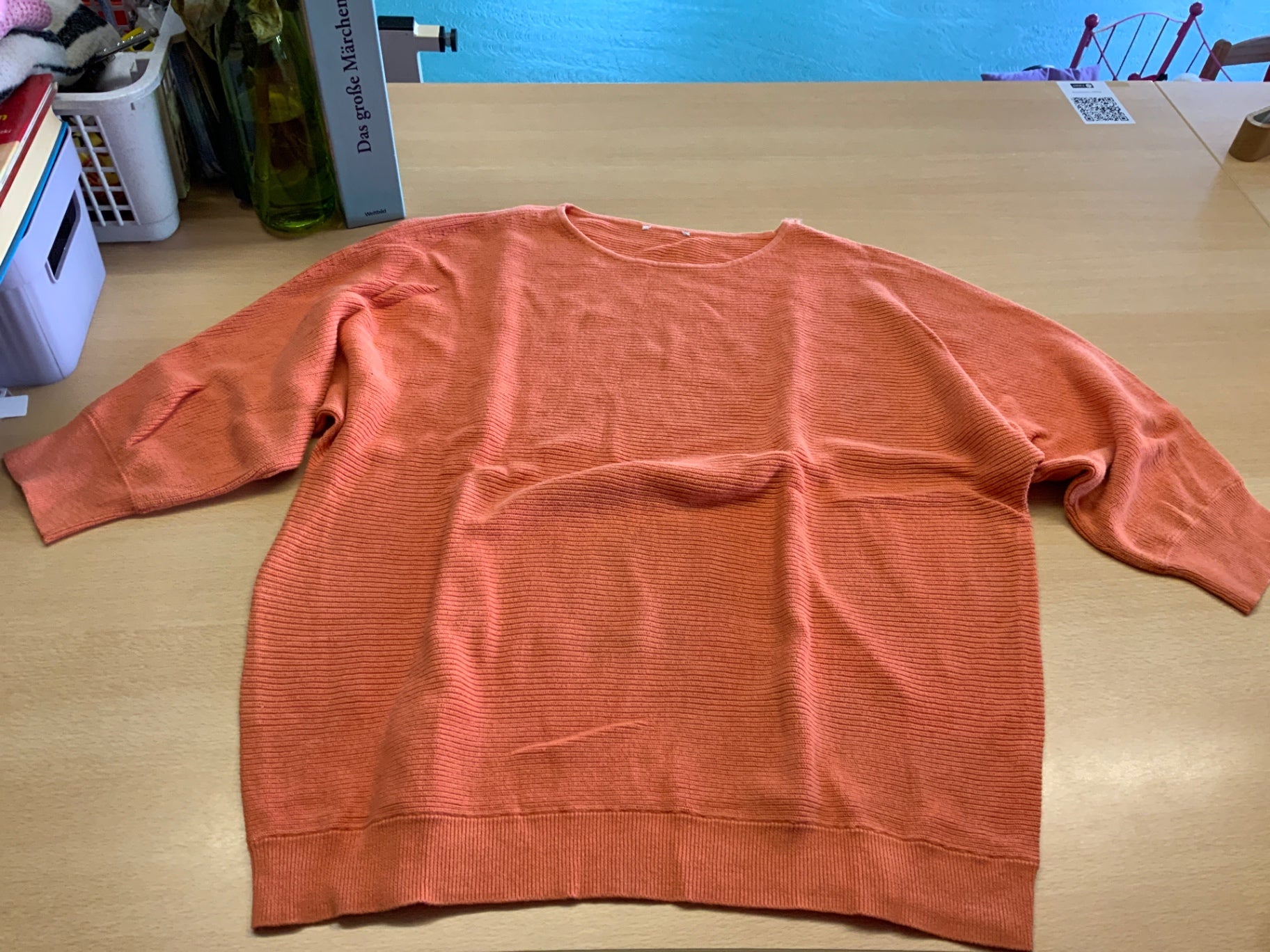 Pullover L Korallenrot