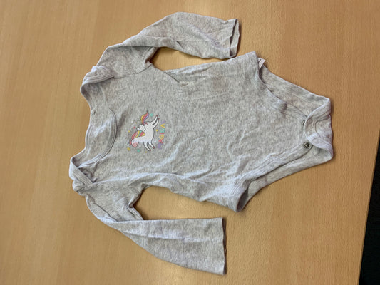  Langarm-Body 98/104 Grau