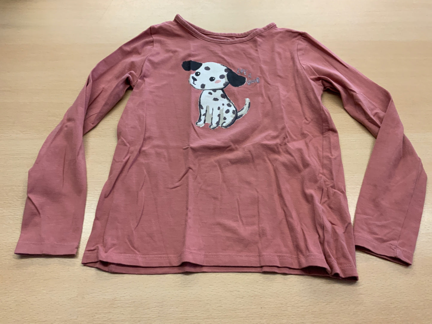 Langarmshirt 122/128 Rosa