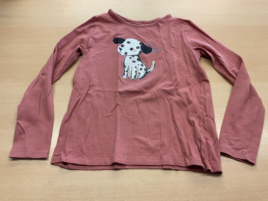 Langarmshirt 122/128 Rosa