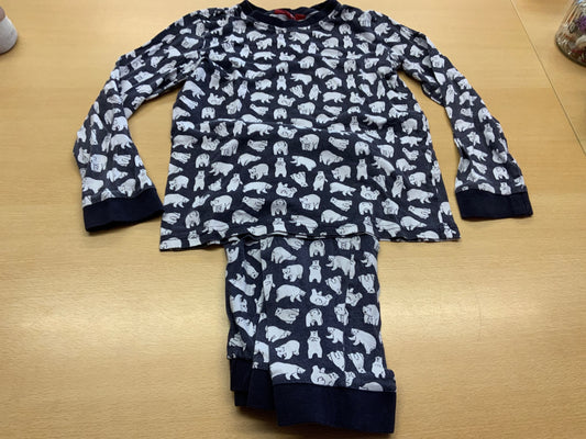  Pyjama 140 Dunkelblau und Weiß