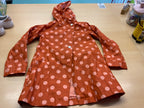Regenmantel 128 Rot mit rosa Punkten