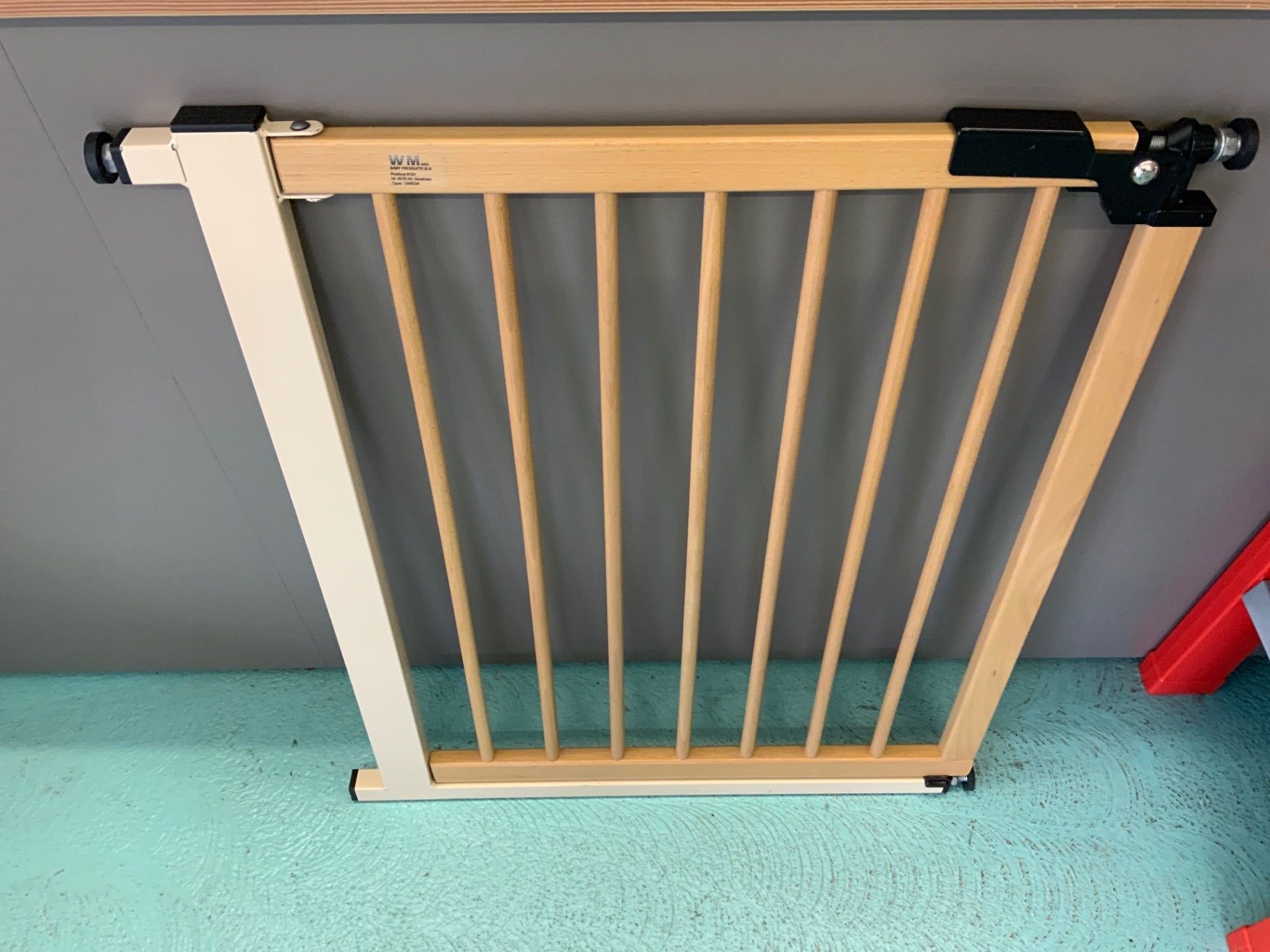  Absperrgitter Natürliche Holzfarbe, Weiß