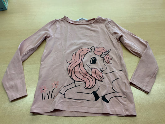  Langarmshirt 122/128 Rosa