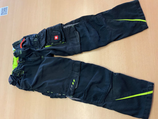 Strauss Hose 122/128 Schwarz mit Neonakzenten