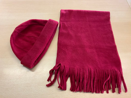  Schal + Mütze Rot