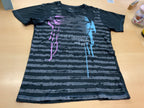 T-Shirt M Schwarz, Lila, Blau