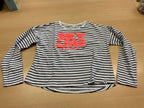 GARCIA Langarmshirt 164/170 Weiß mit schwarzen Streifen