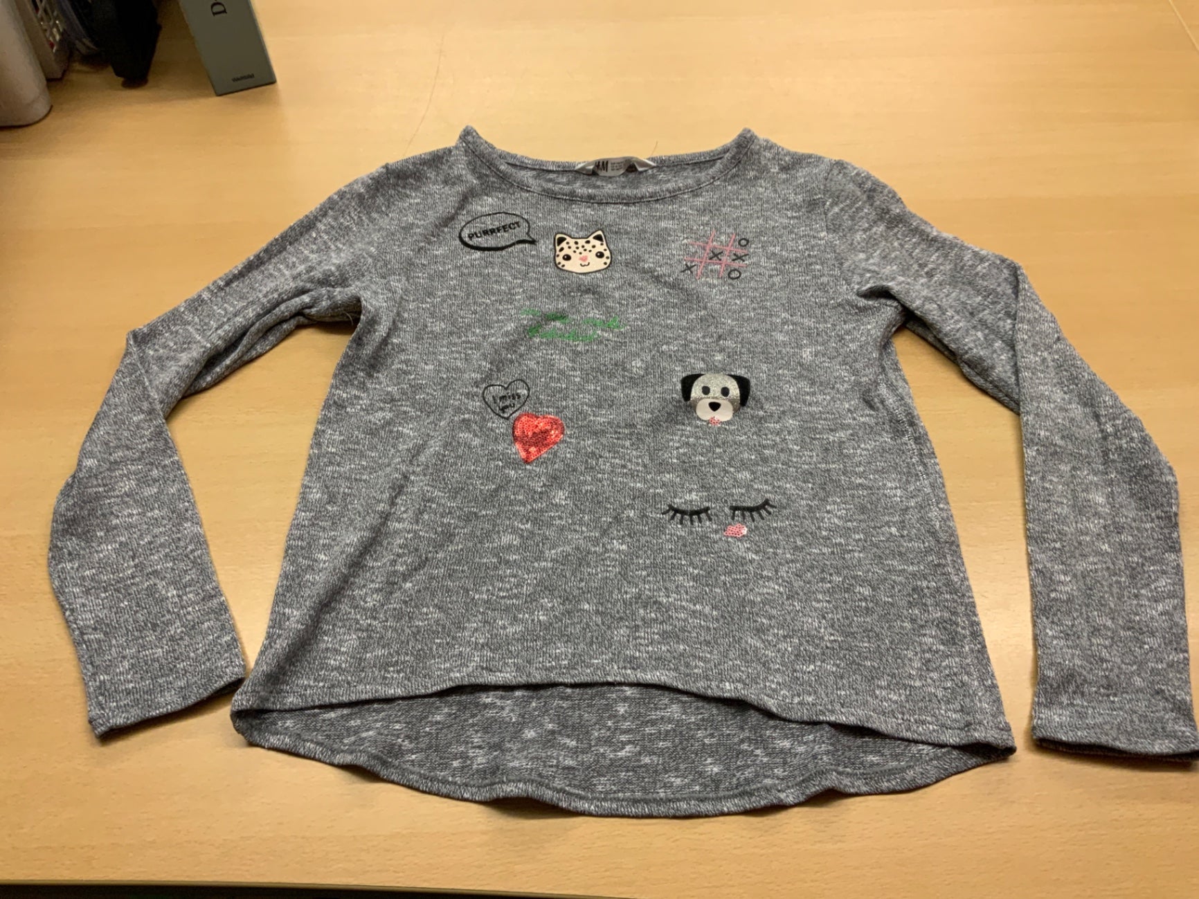Pulli 146/152 Grau
