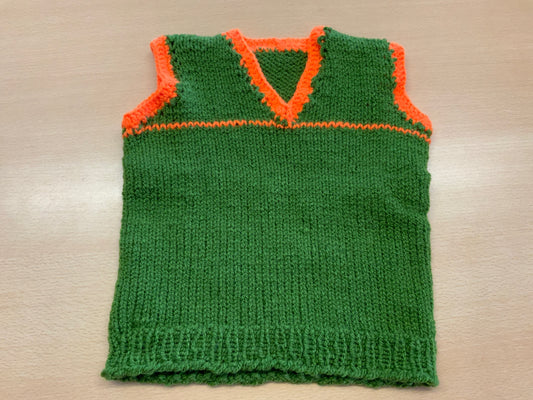 Weste 92/98 Grün und Orange