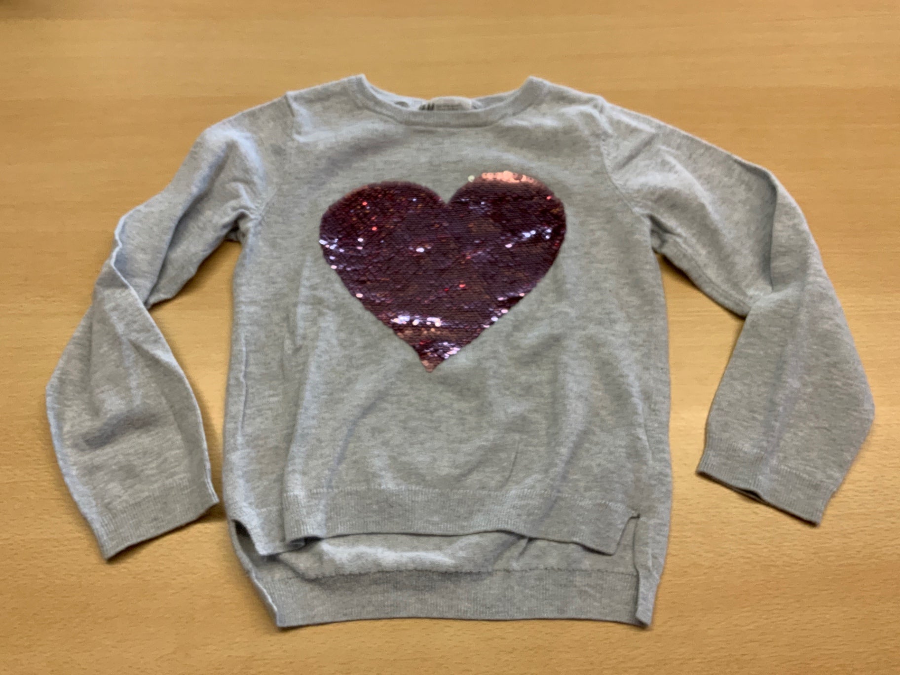 Pullover 110/116 Grau