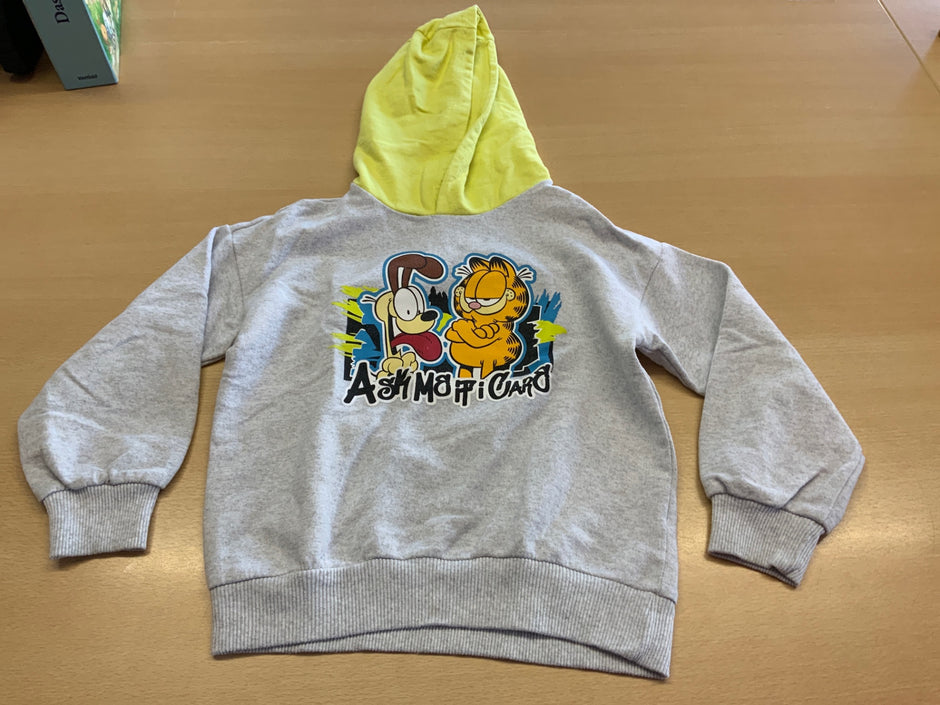 Hoodie 122 Grau und Gelb