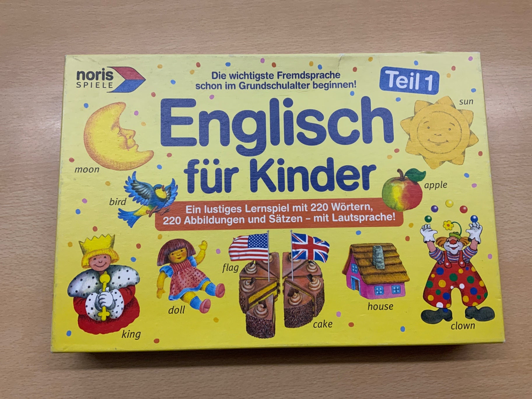 Noris Spiele Lernspiel Englisch für Kinder Gelb