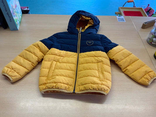 Winterjacke 122 Gelb und Dunkelblau