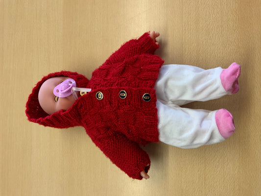 Puppe Rot, Weiß, Pink