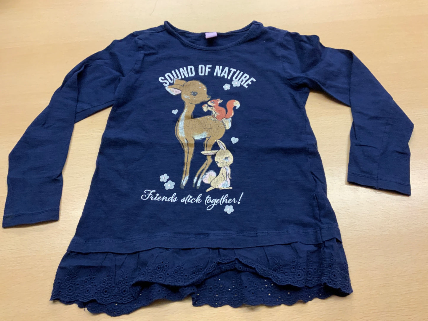 Langarmshirt 116 Dunkelblau