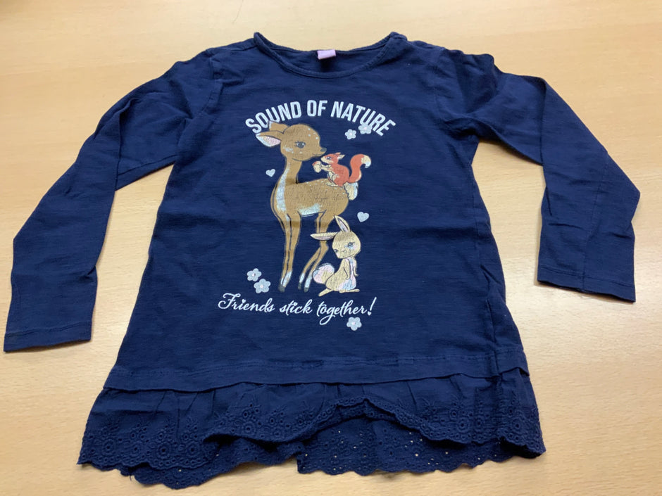 Langarmshirt 116 Dunkelblau