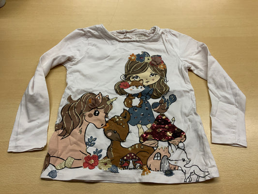  Langarm-T-Shirt 122 Rosa