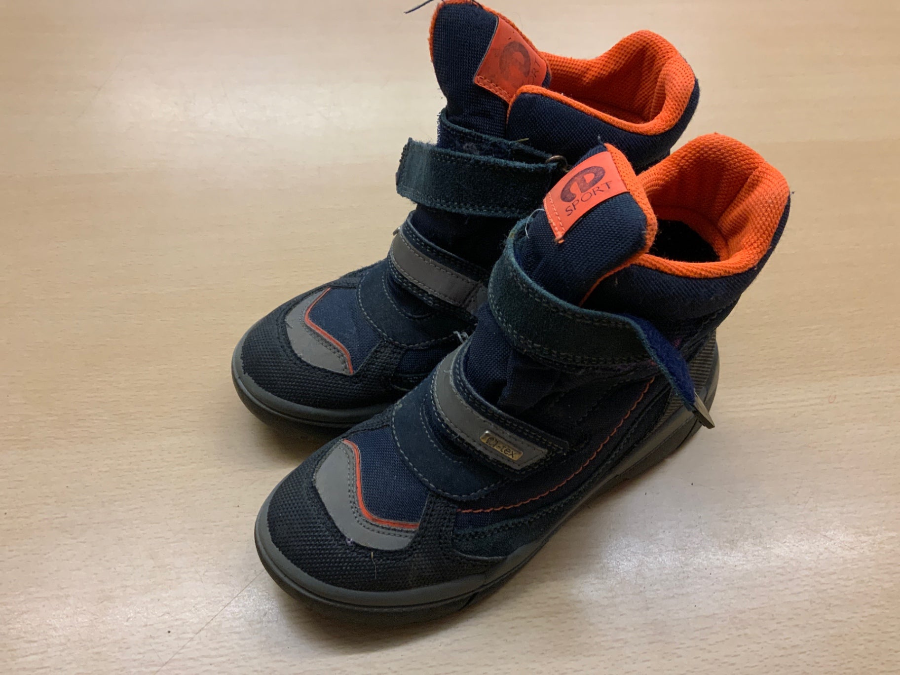 Elefanten Winterstiefel 32 Dunkelblau, Orange, Grau