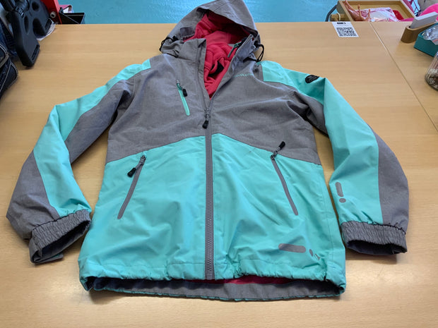 TREVOLUTION Skijacke 152 Grau mit hellblauen Akzenten