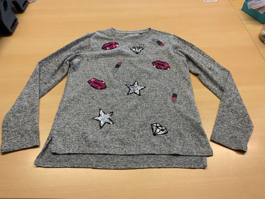 Pullover 146/152 Grau