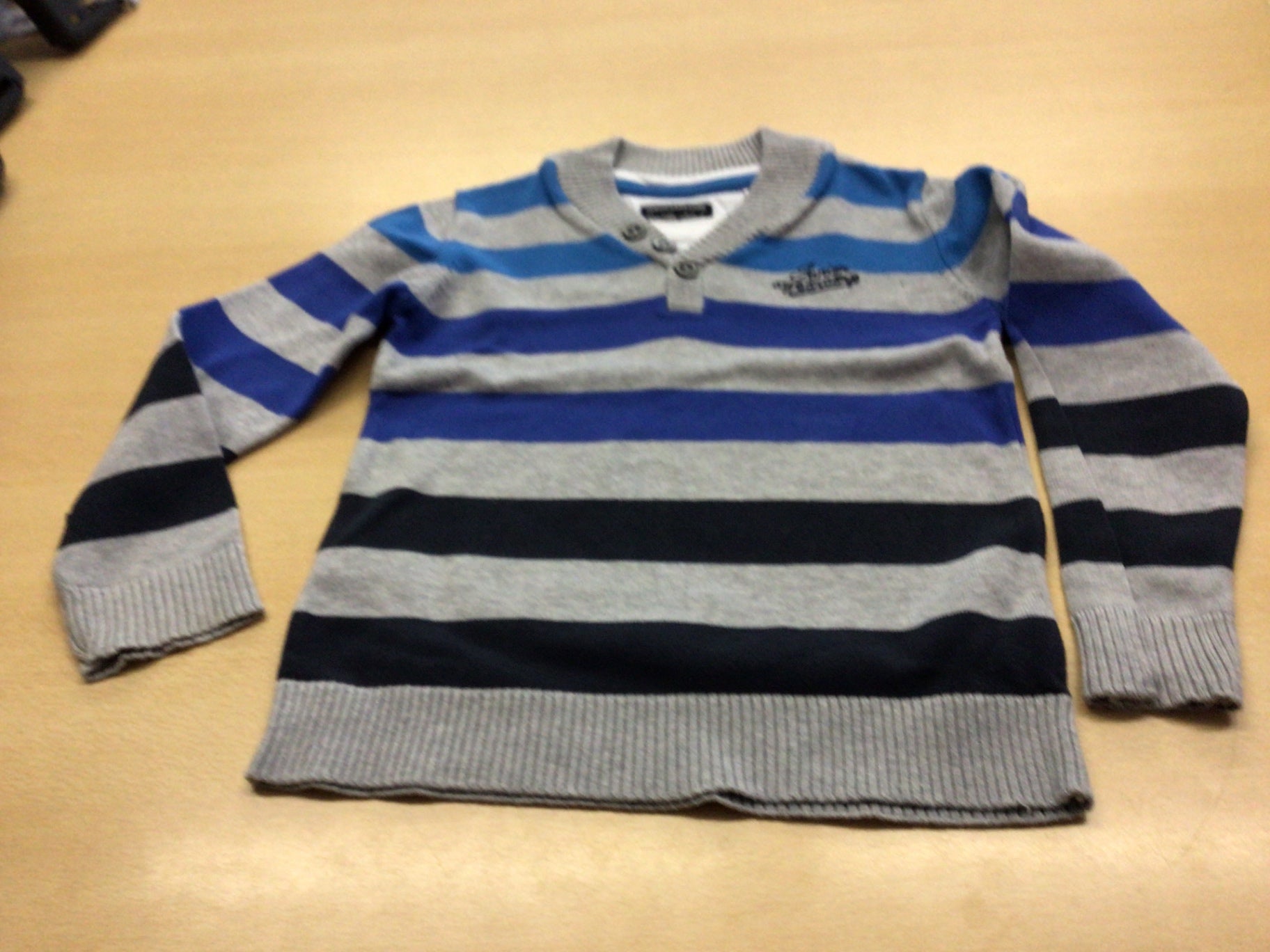  Pullover 116 Grau, Blau, Schwarz