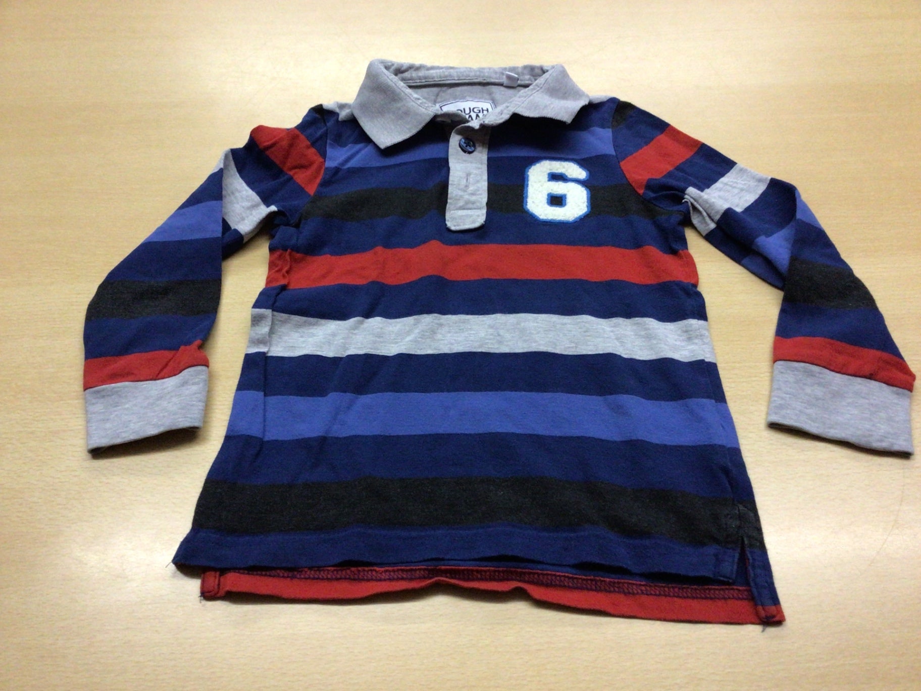 Langärmeliges Poloshirt 110 Bunt