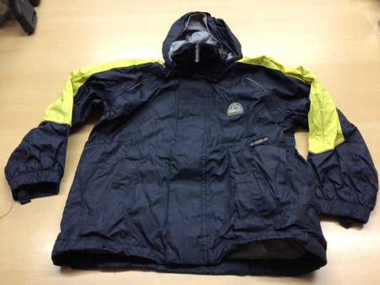  Regenjacke 110/116 Schwarz mit Gelb