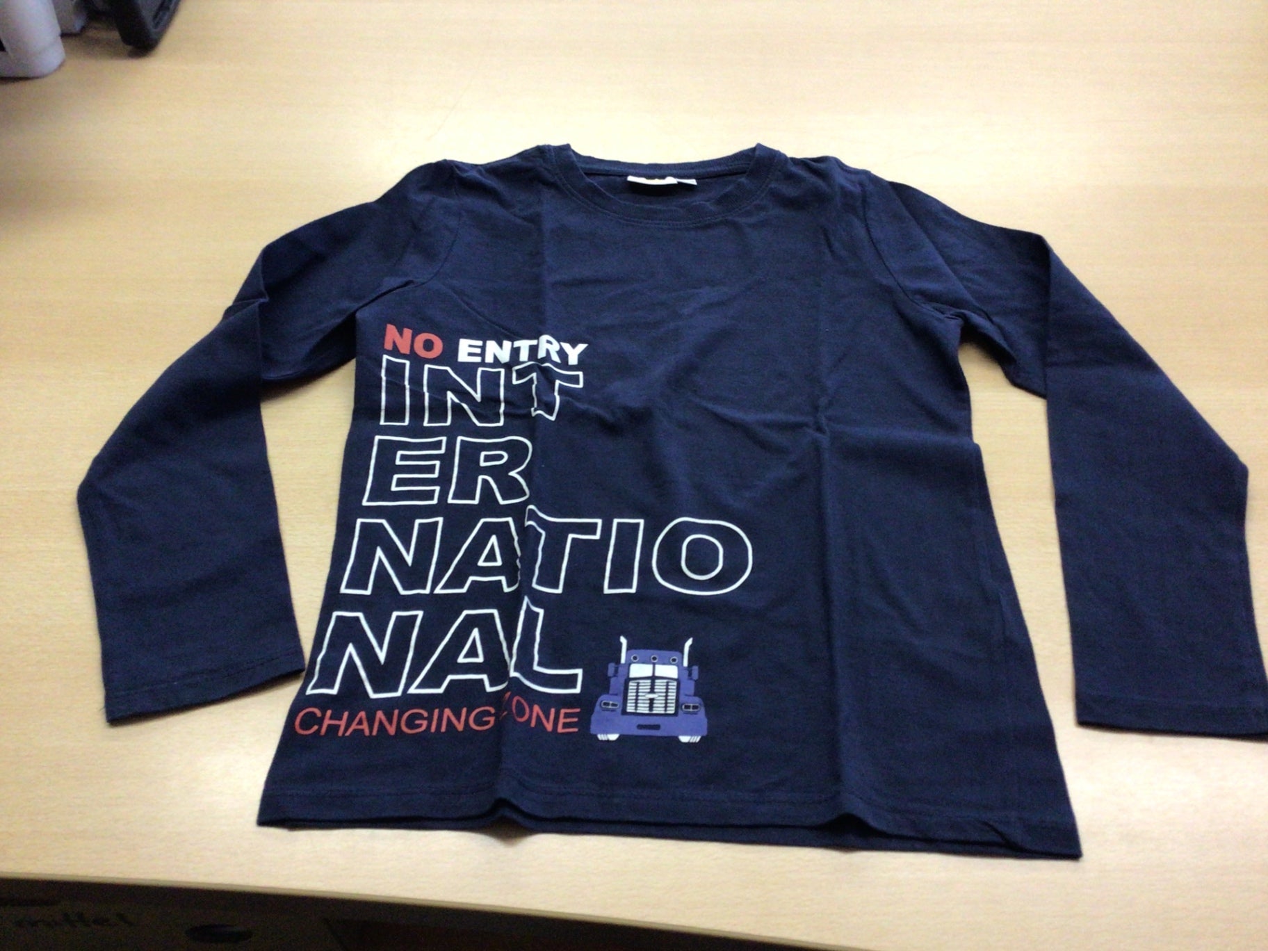  Langarmshirt 134/140 Dunkelblau