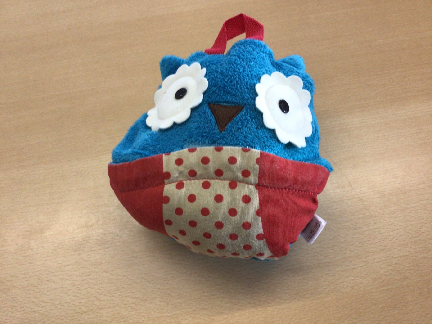 Plüschdecke Blau, Rot, Beige