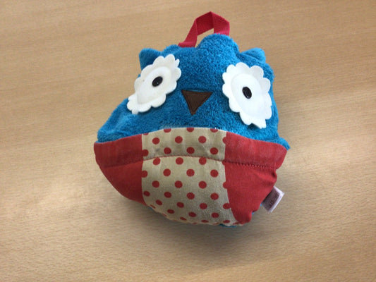 Plüschdecke Blau, Rot, Beige