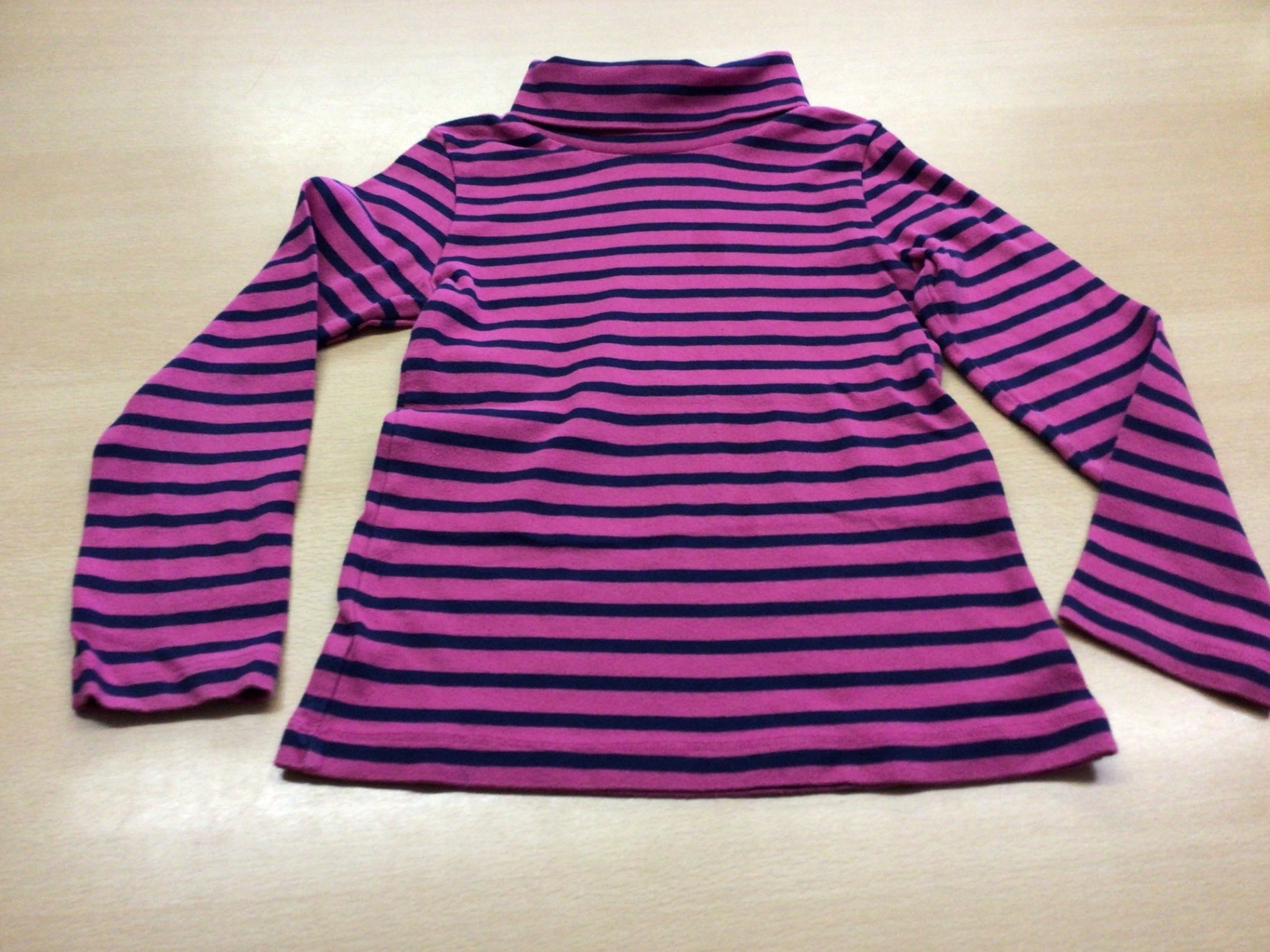Rollkragenpullover 128 Pink und Dunkelblau