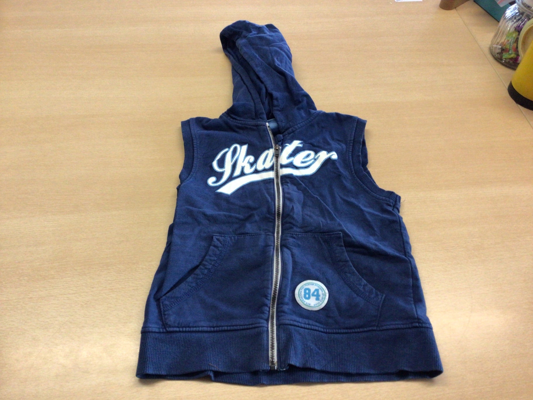 Ärmloser Hoodie 104 Blau