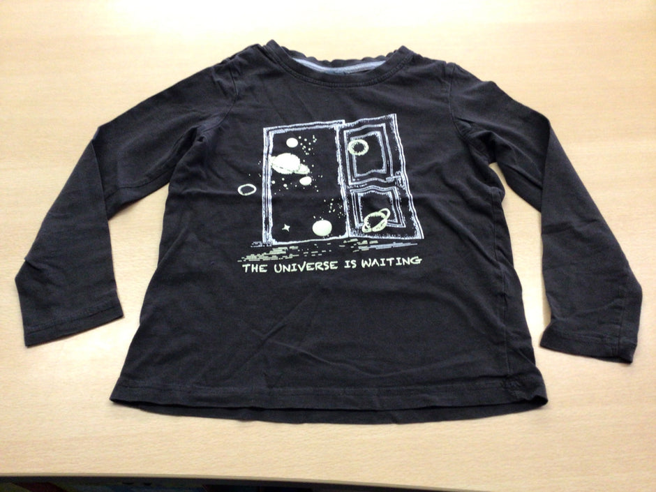 Langarmshirt 116 Schwarz