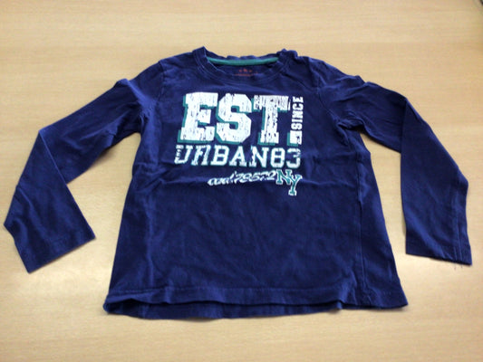  Langarmshirt 122/128 Dunkelblau