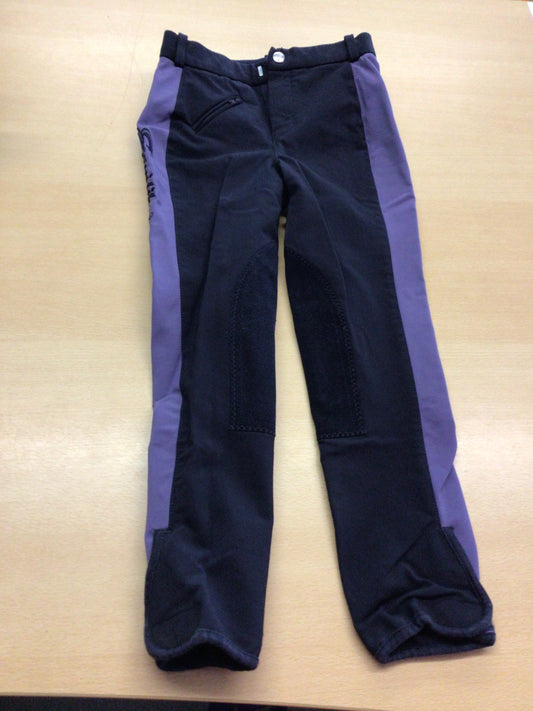 Reithose 140 Lila und Schwarz