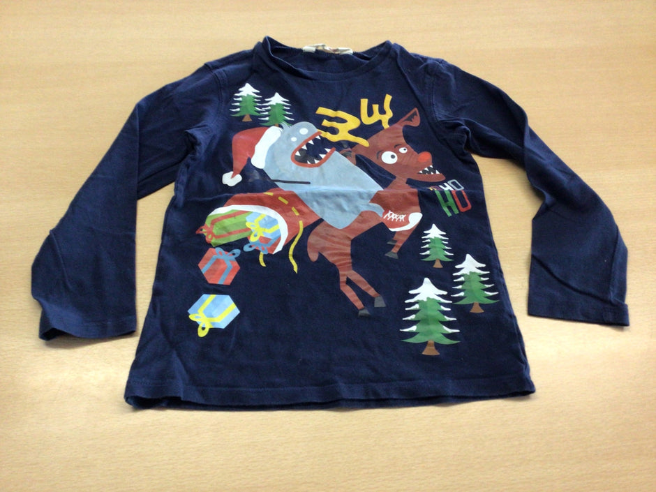  Kinder-Langarmshirt 110/116 Dunkelblau