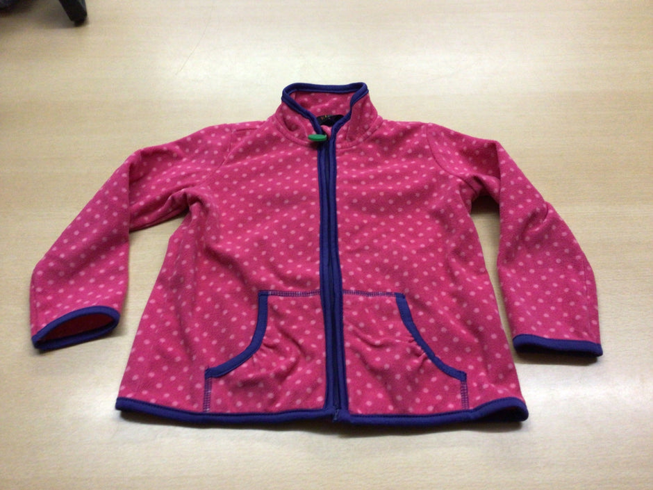 Jacke 104 Pink mit weißen Punkten