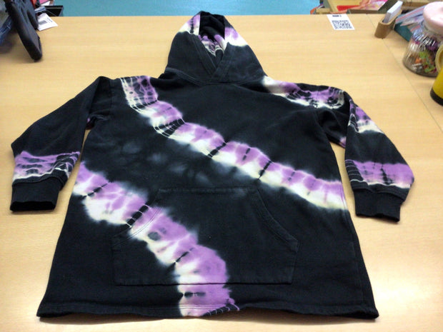  Hoodie 134/140 Schwarz, Lila, Weiß