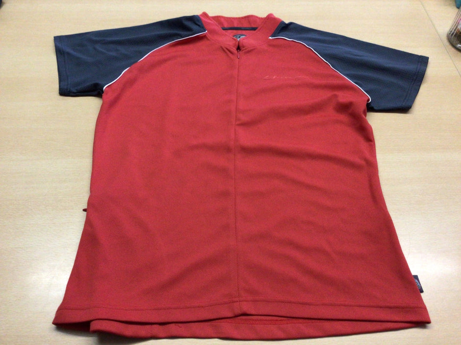  Veloshirt Rot und Dunkelblau