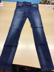 Jeans W26/L32 Dunkelblau, ausgewaschene Akzente