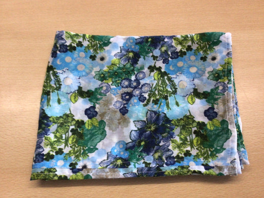 Schal Blau, Grün, Weiß