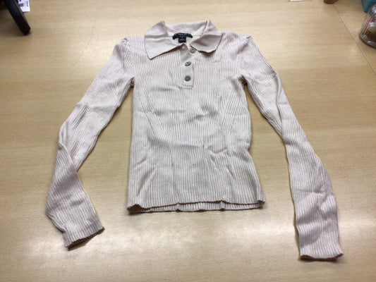  Poloshirt langarm S Beige