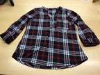  Blusenshirt M Schwarz, Rot, Weiß
