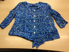  Bluse S Blau und Grün