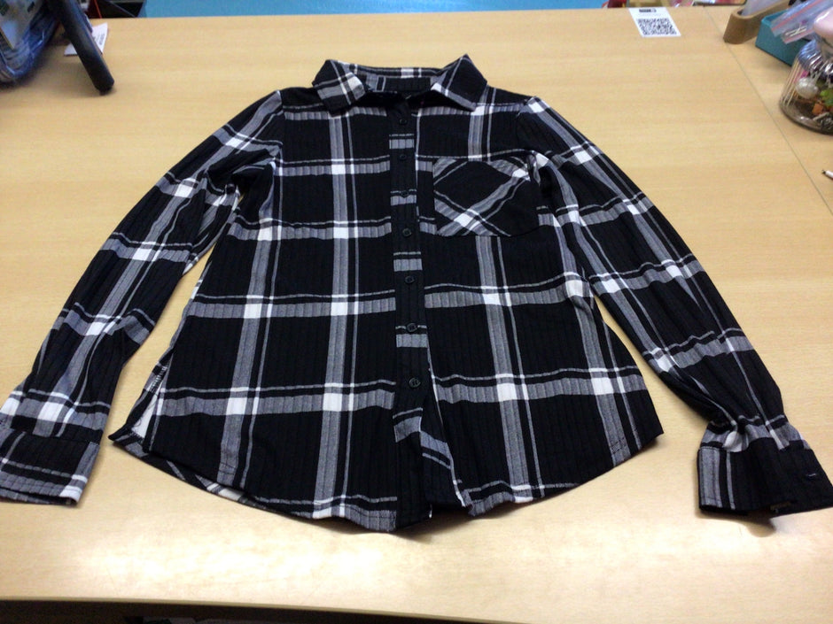  Bluse XS Schwarz, Weiß, Grau