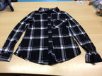  Bluse XS Schwarz, Weiß, Grau